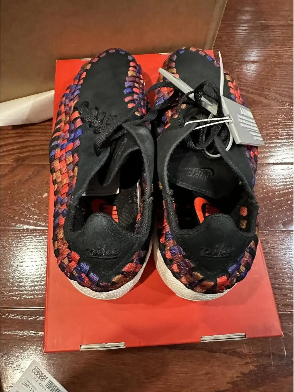 Size 5 Nike Air Footscape Woven Black Rainbow